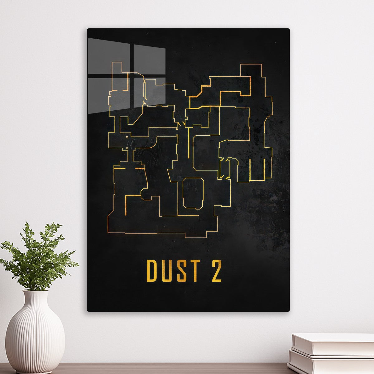 Dust2 Map Black And Gold