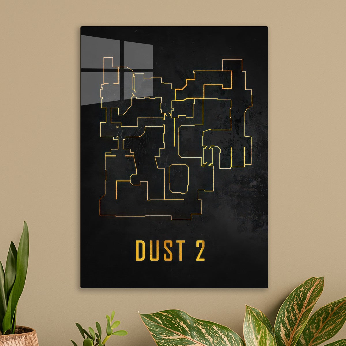 Dust2 Map Black And Gold