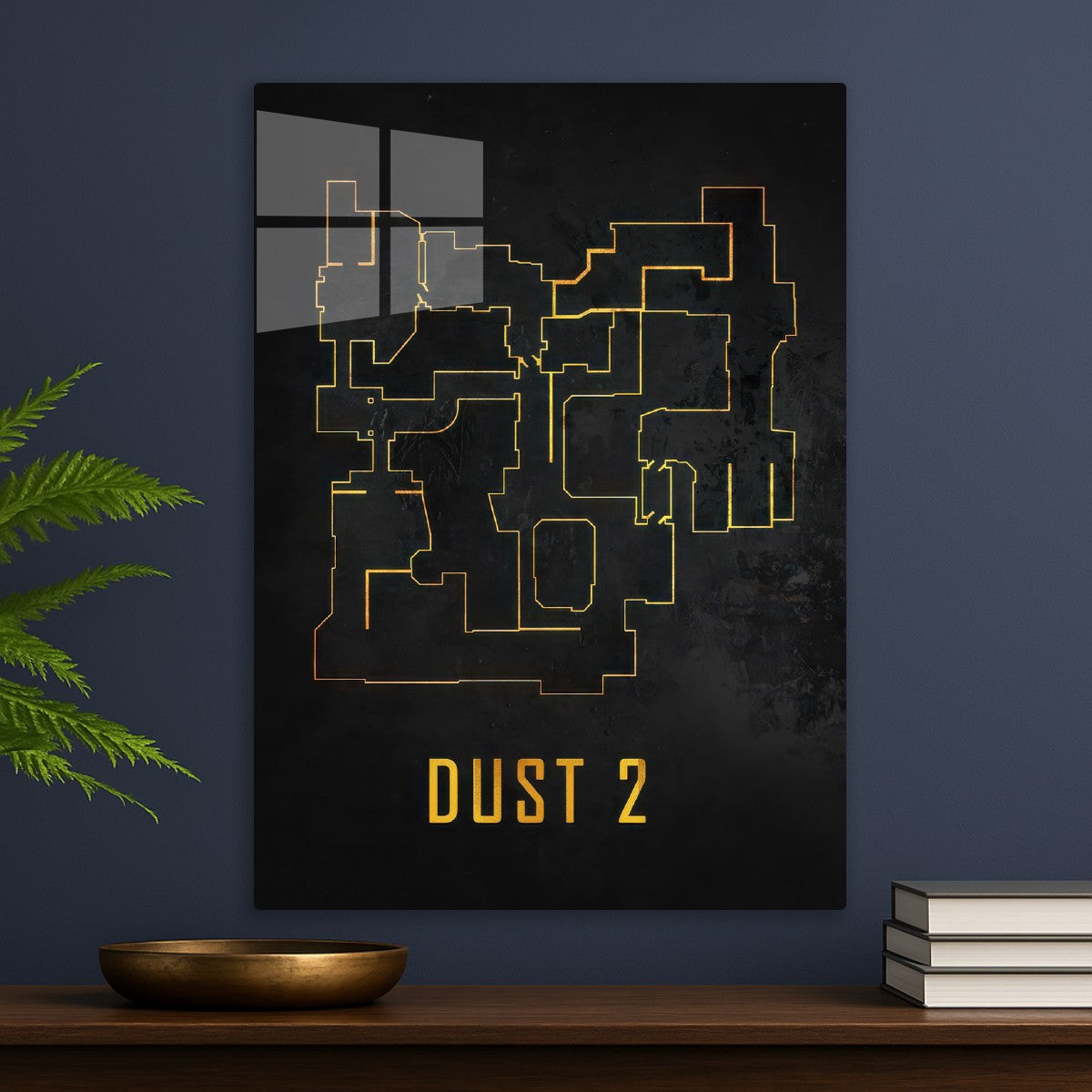 Dust2 Map Black And Gold
