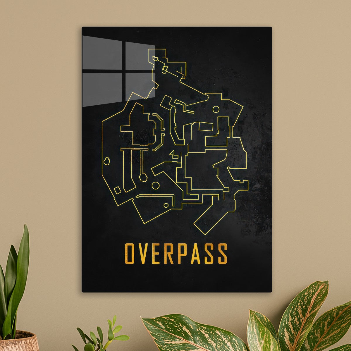 OVERPASS Map Black And Gold