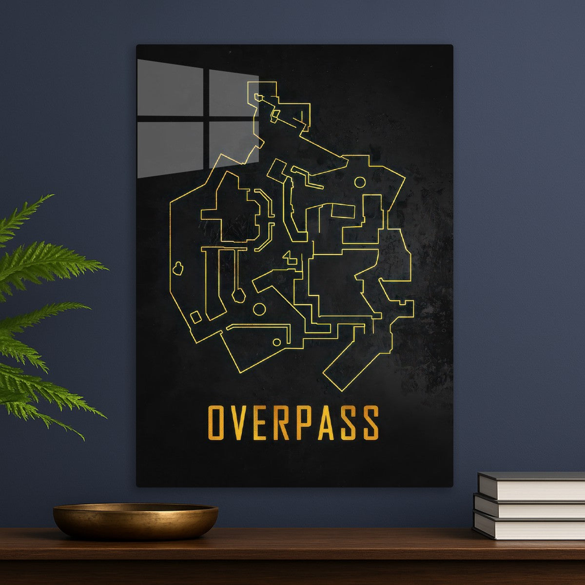 OVERPASS Map Black And Gold