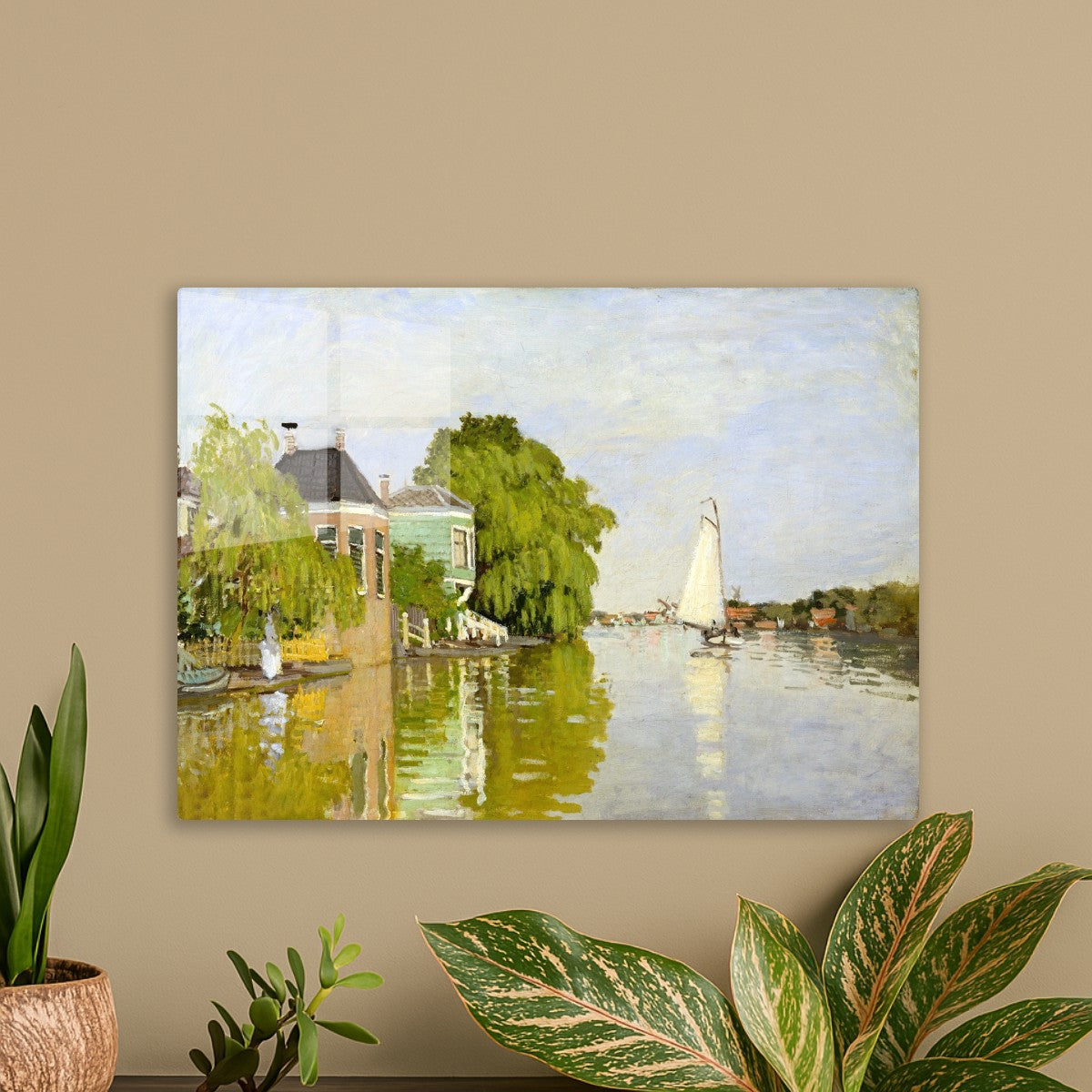 Houses on the Achterzaan by Claude Monet