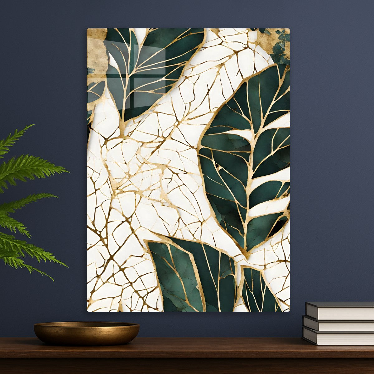 Abstract Botanic Kintsugi leaf