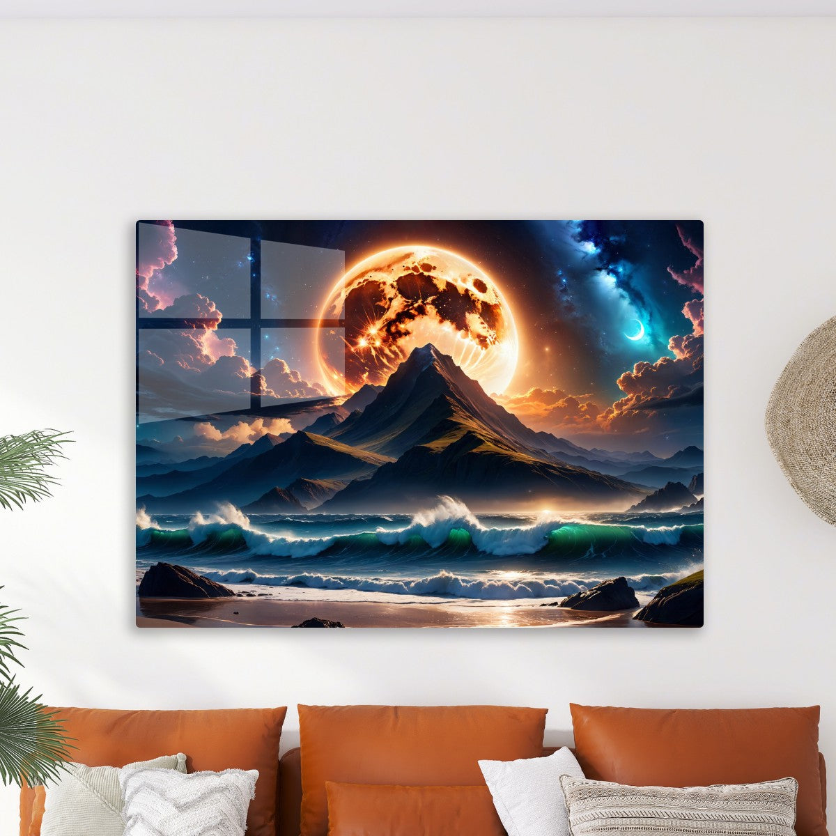 Mountain and sea moon 