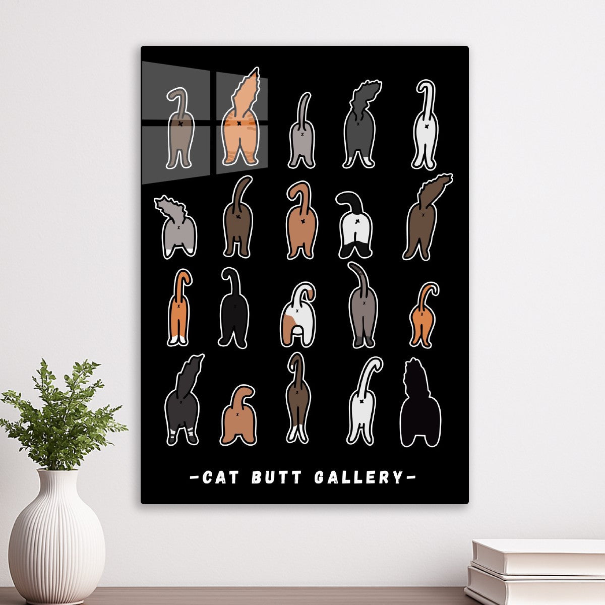 Cat butt gallery , black background