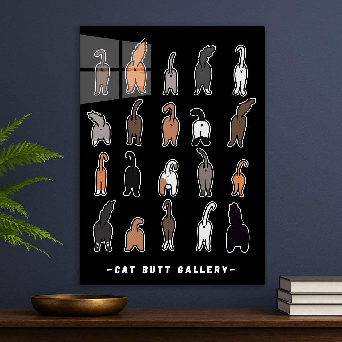 Cat butt gallery , black background