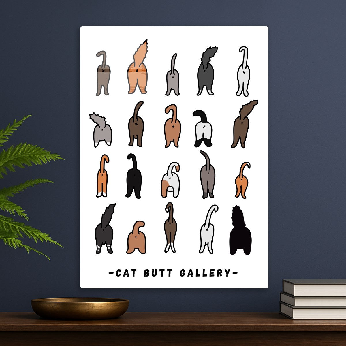 Cat butt gallery , white background