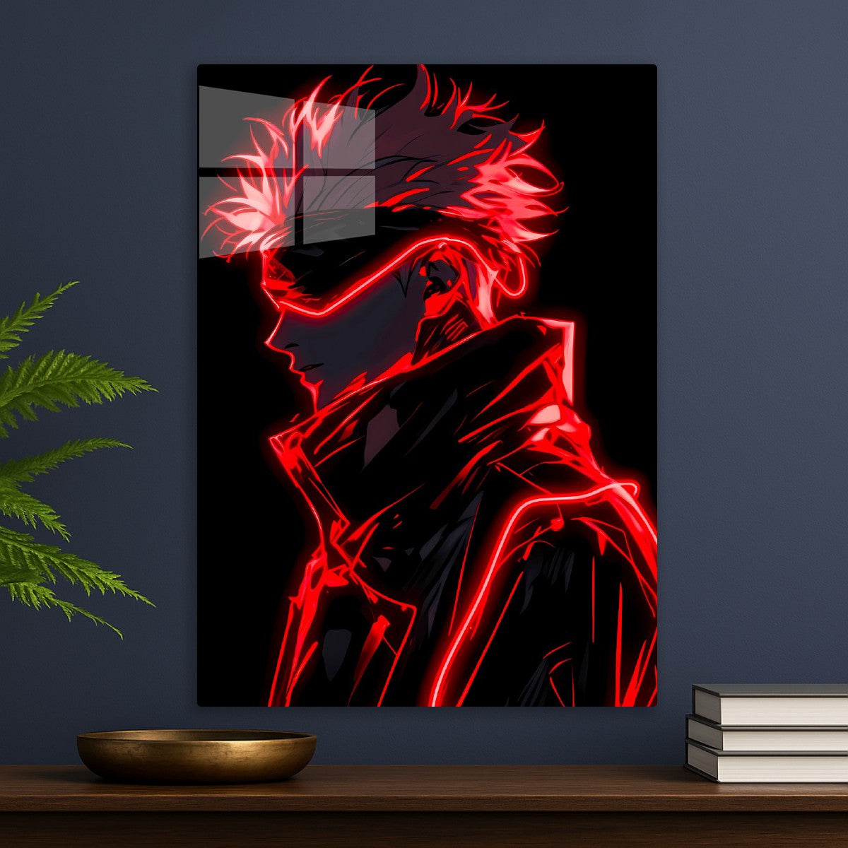 Gojo Red Neon Silhouette