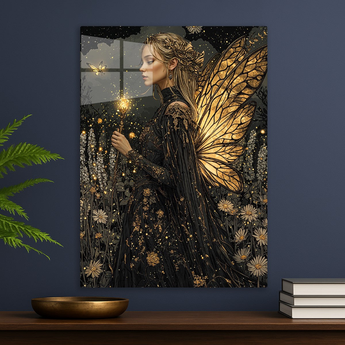 Golden Fairy in a Forest