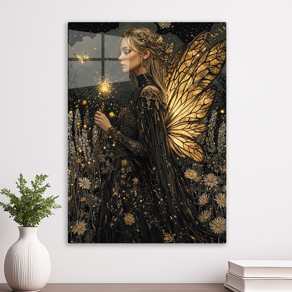 Golden Fairy in a Forest