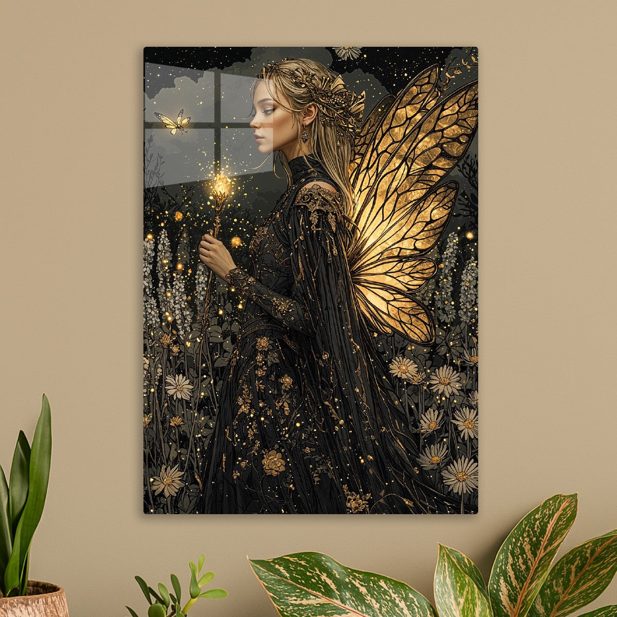 Golden Fairy in a Forest