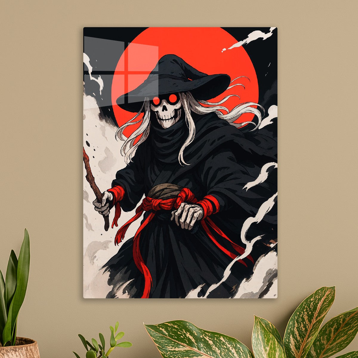 Grim Reaper Witch with Red Eye