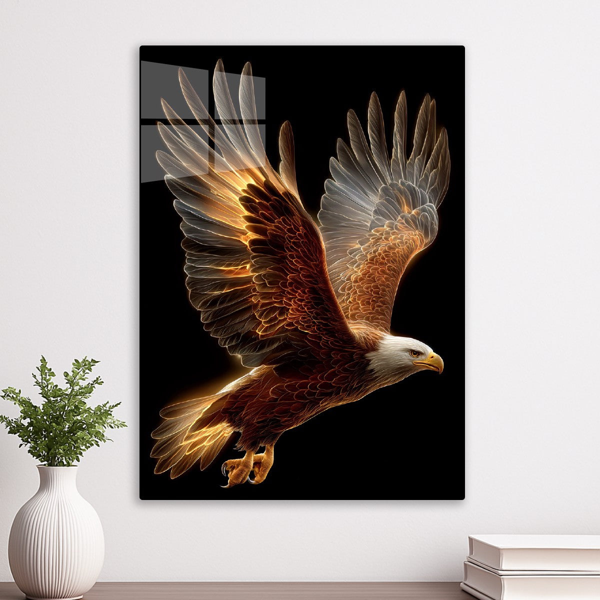 Bald Eagle With Glowing Wings