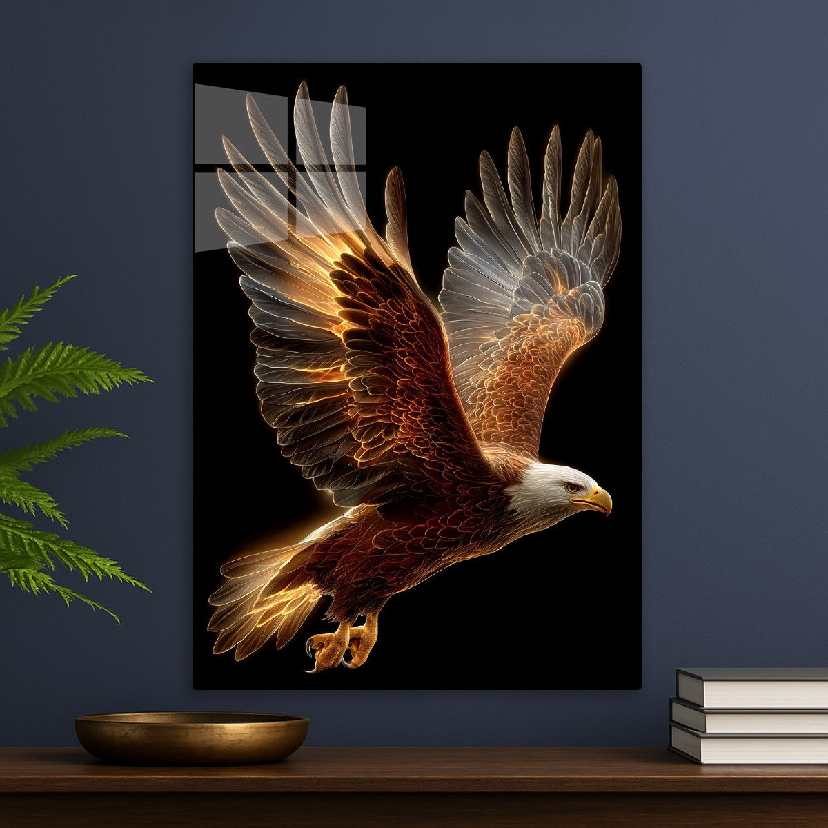 Bald Eagle With Glowing Wings