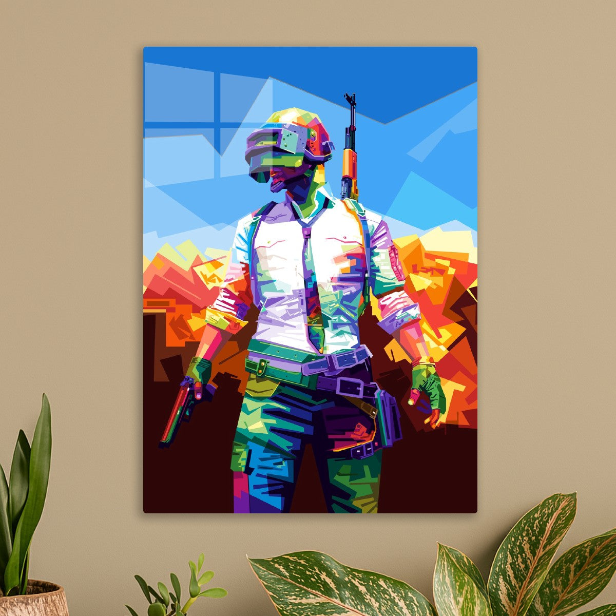 PUBG Character Man WPAP Popart