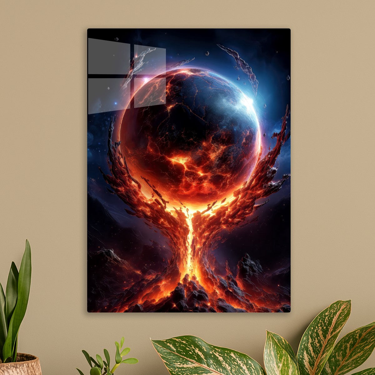 Cosmic Sphere Above Eruption