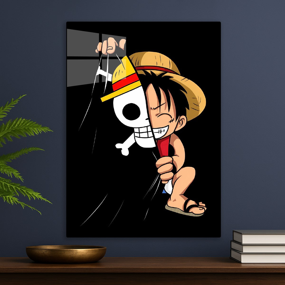 Chibi Luffy with Jolly Roger