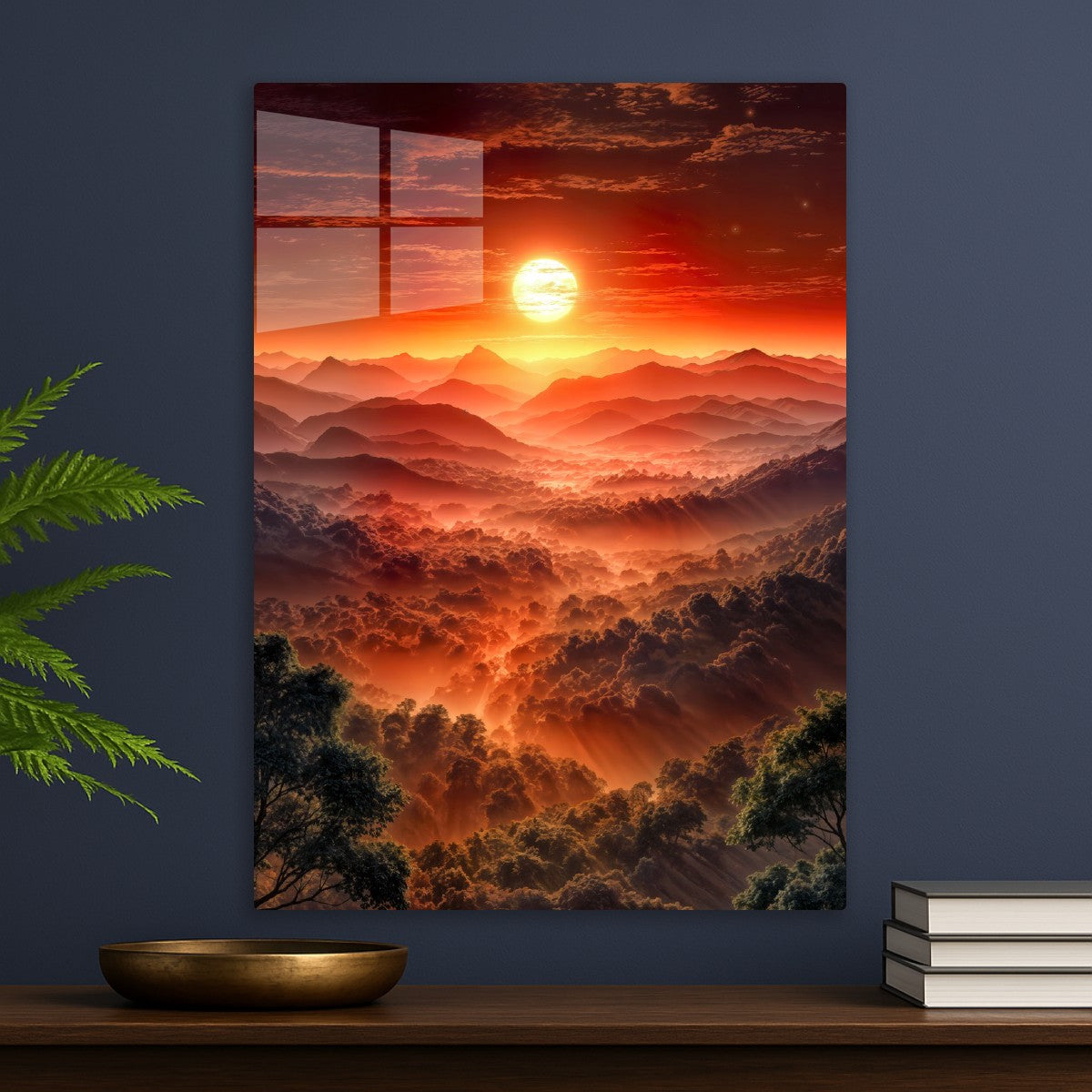 Sunset Over Misty Mountains 