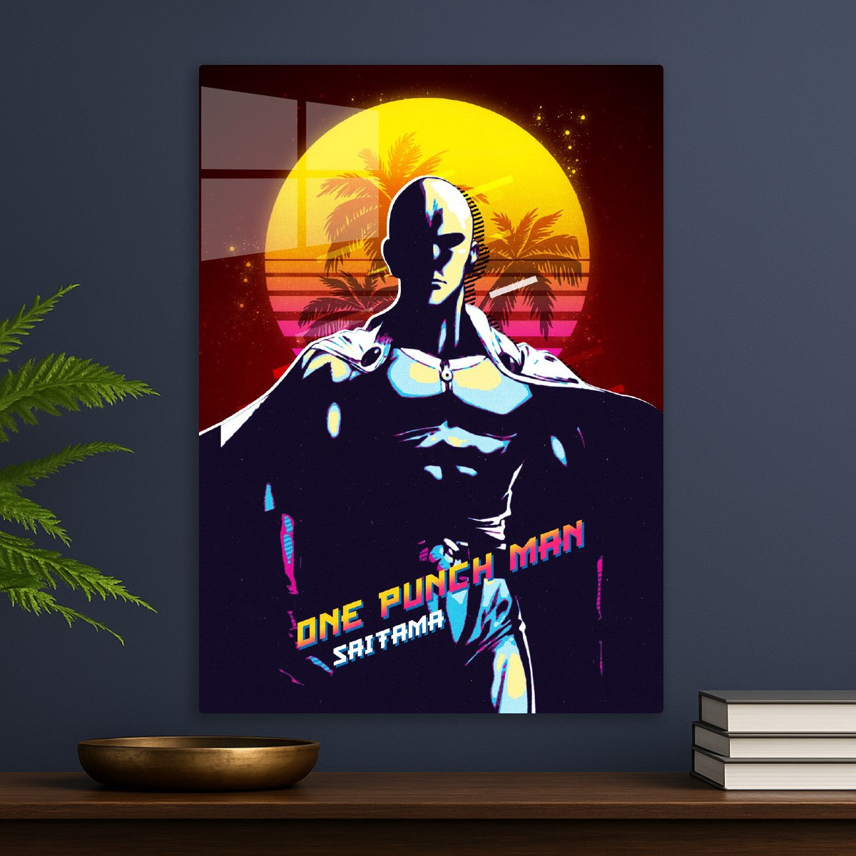 Saitama One Punch Man Retro Art
