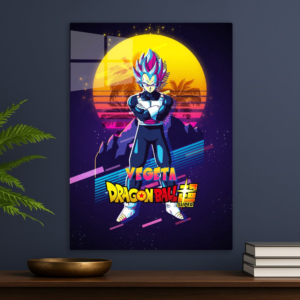 Vegeta Retro Vaporwave Art