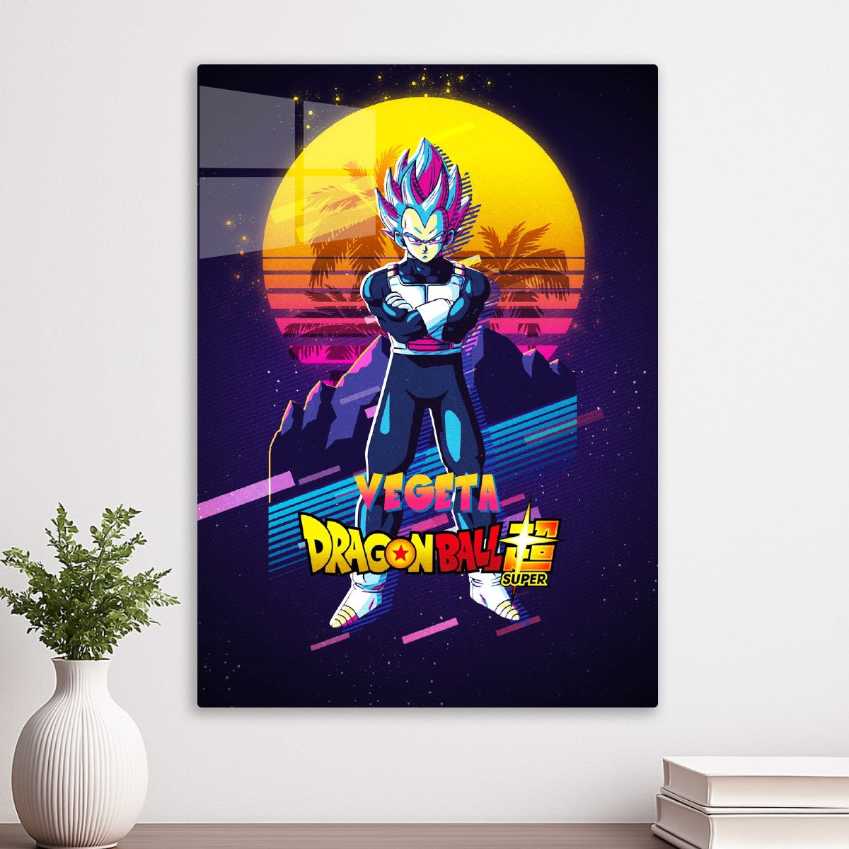 Vegeta Retro Vaporwave Art