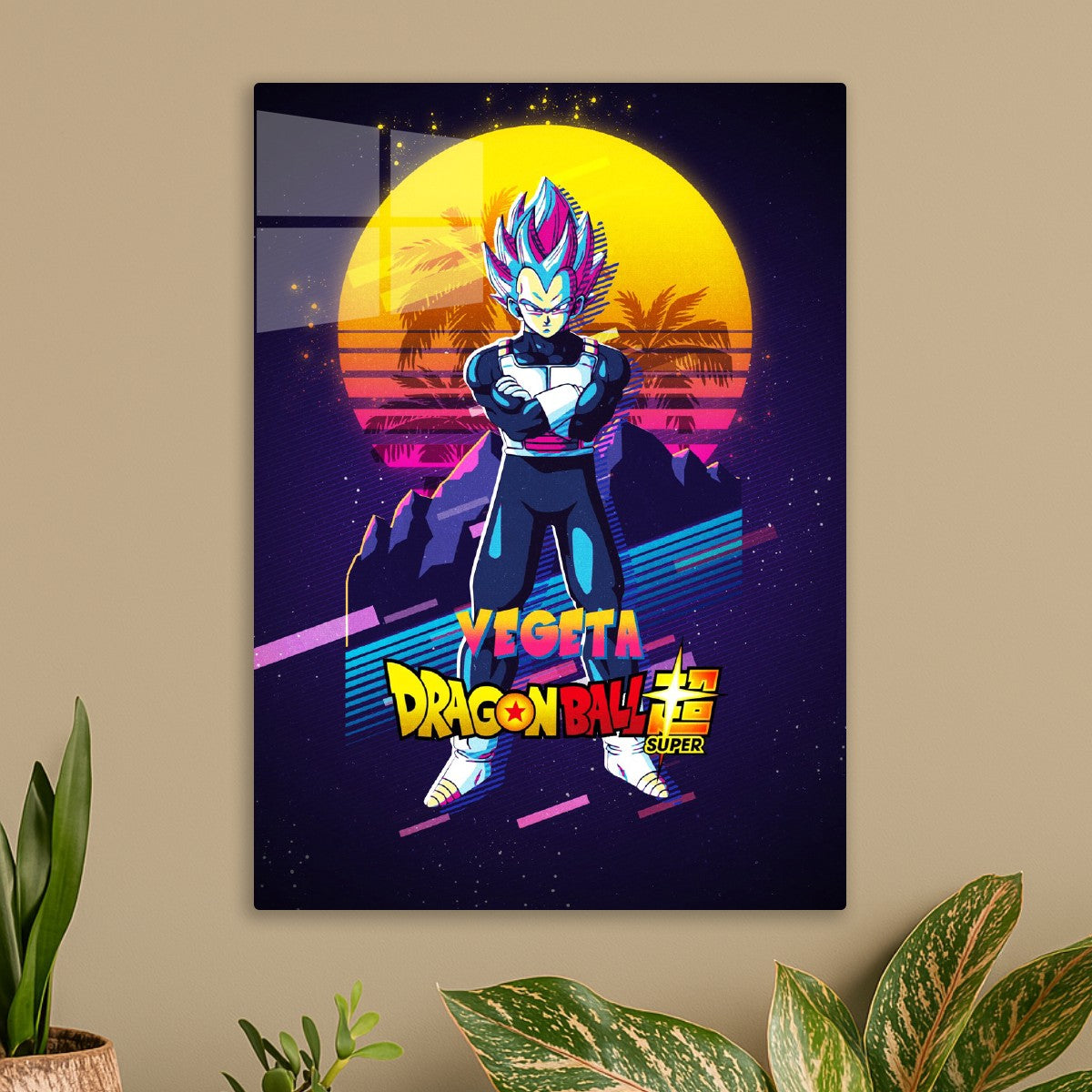 Vegeta Retro Vaporwave Art