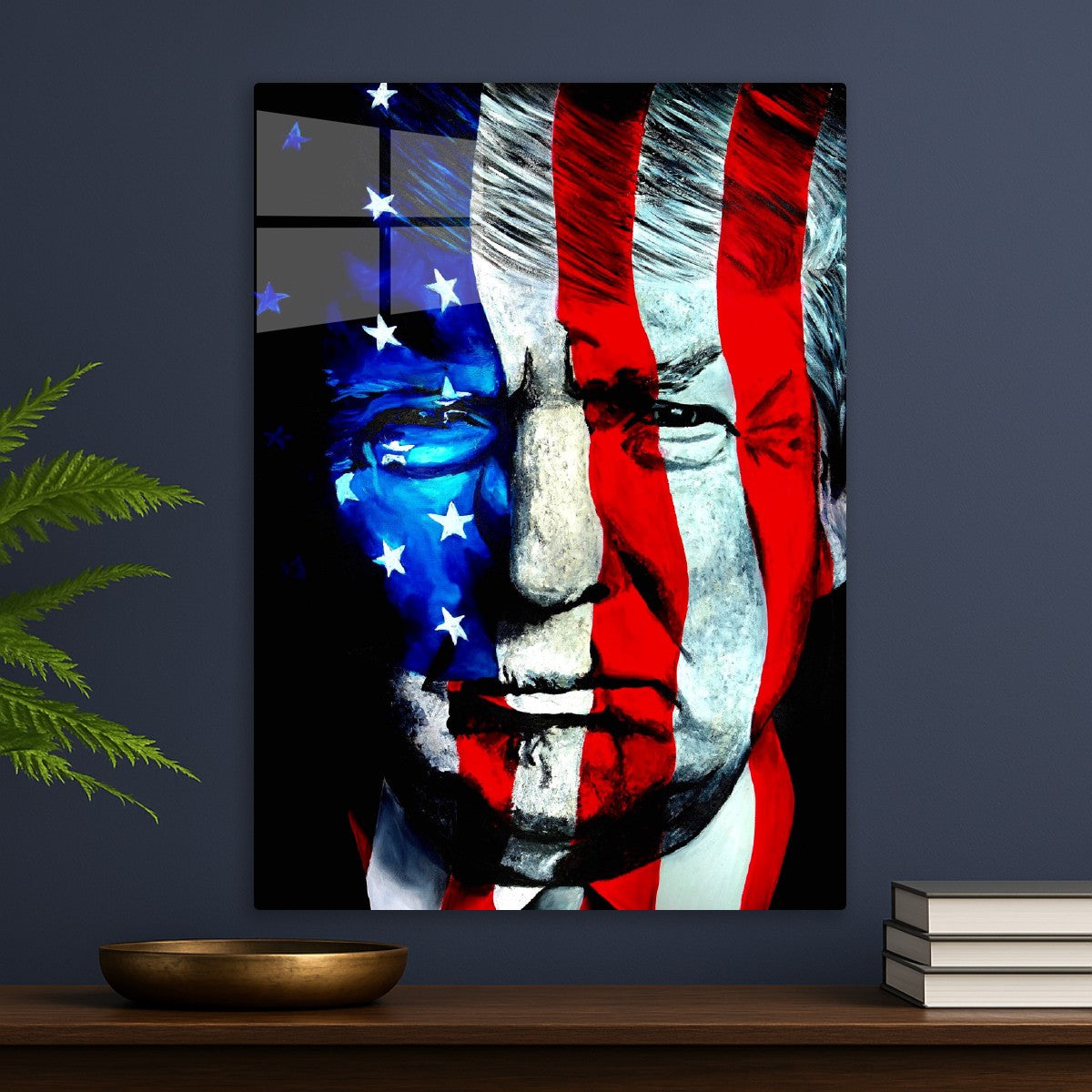 Trump USA Face flag portrait 
