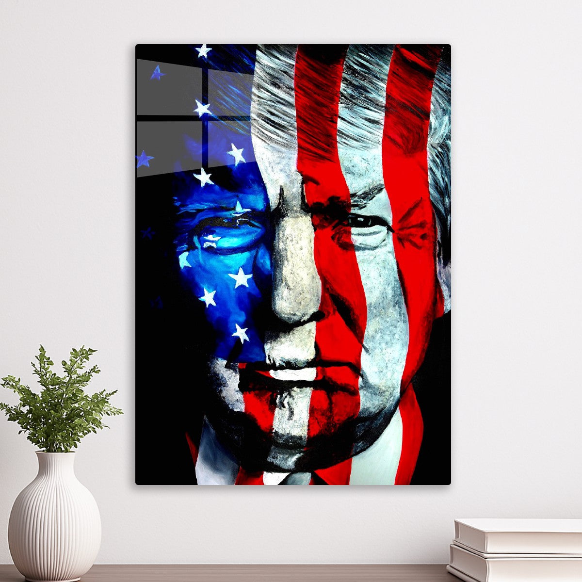 Trump USA Face flag portrait 
