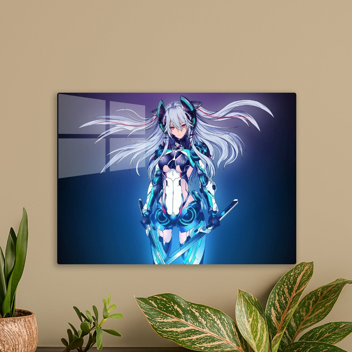 Robotic anime sword girl