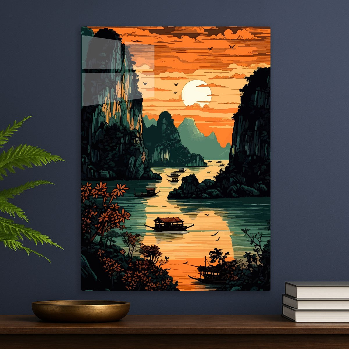 Halong Bay, Vietnam, at Sunset