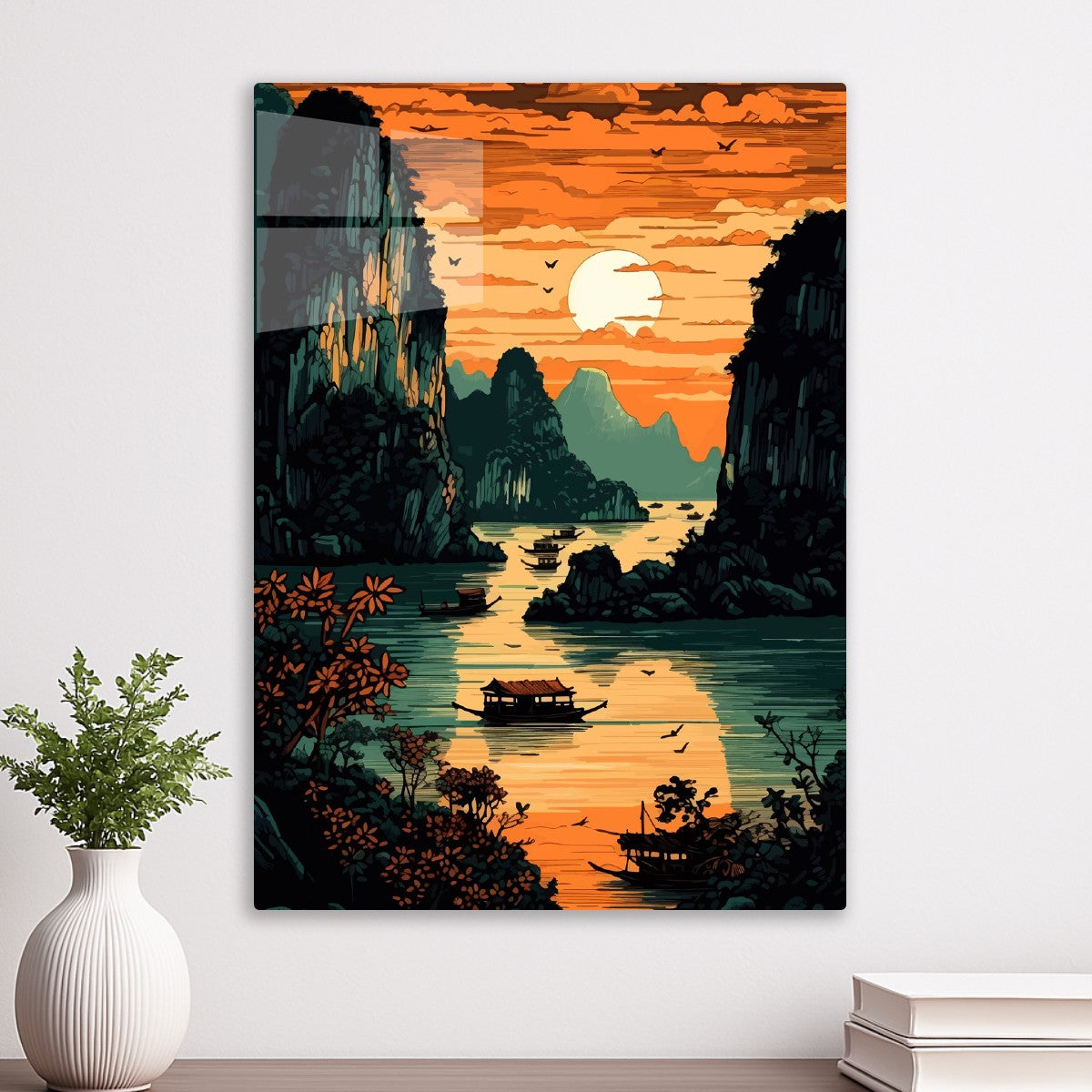 Halong Bay, Vietnam, at Sunset