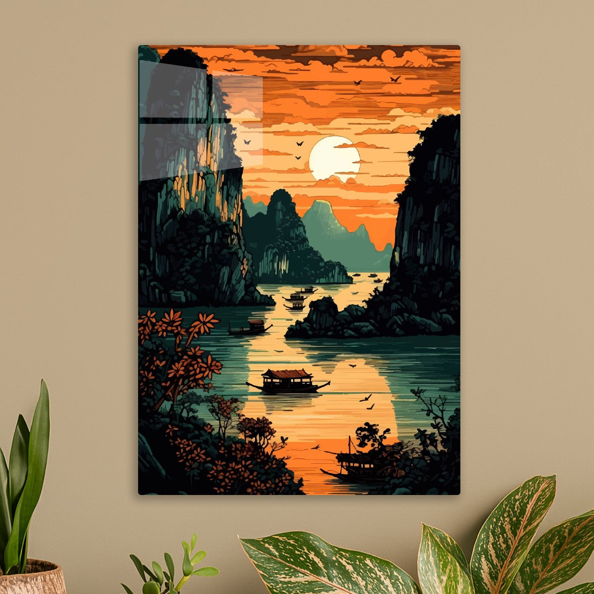 Halong Bay, Vietnam, at Sunset