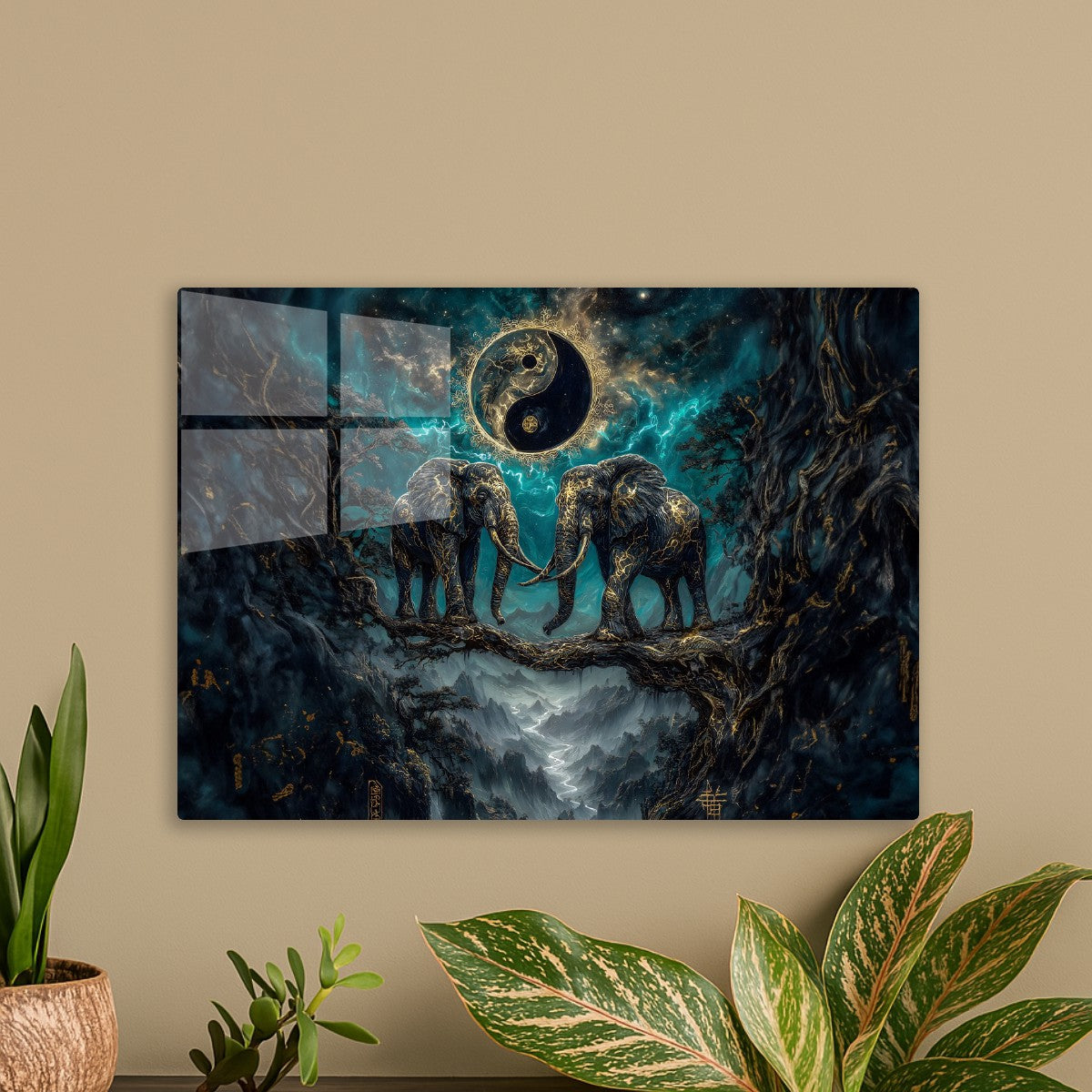 Celestial Balance Of Two Elephants
