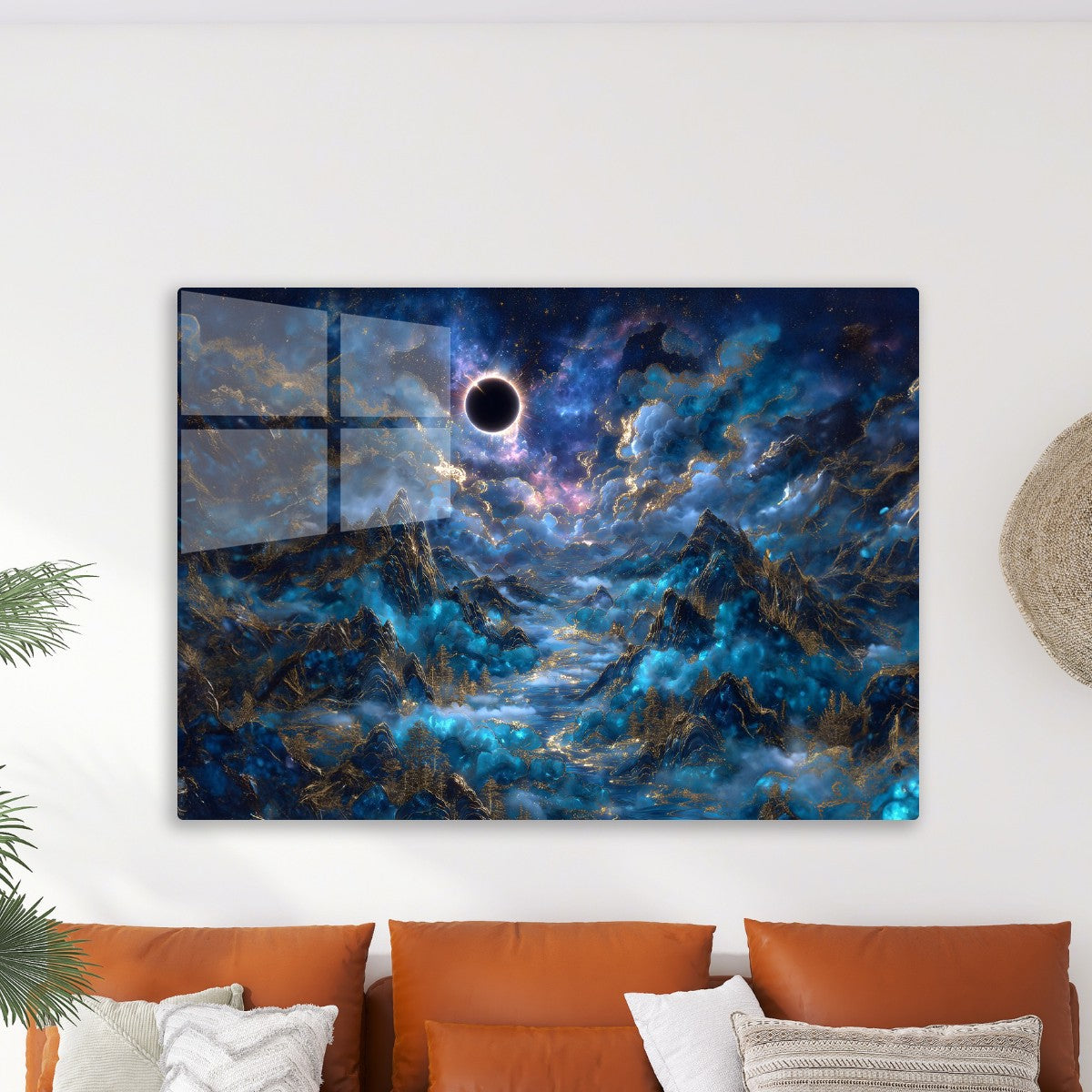 Celestial Peaks and Eclipsed Sky