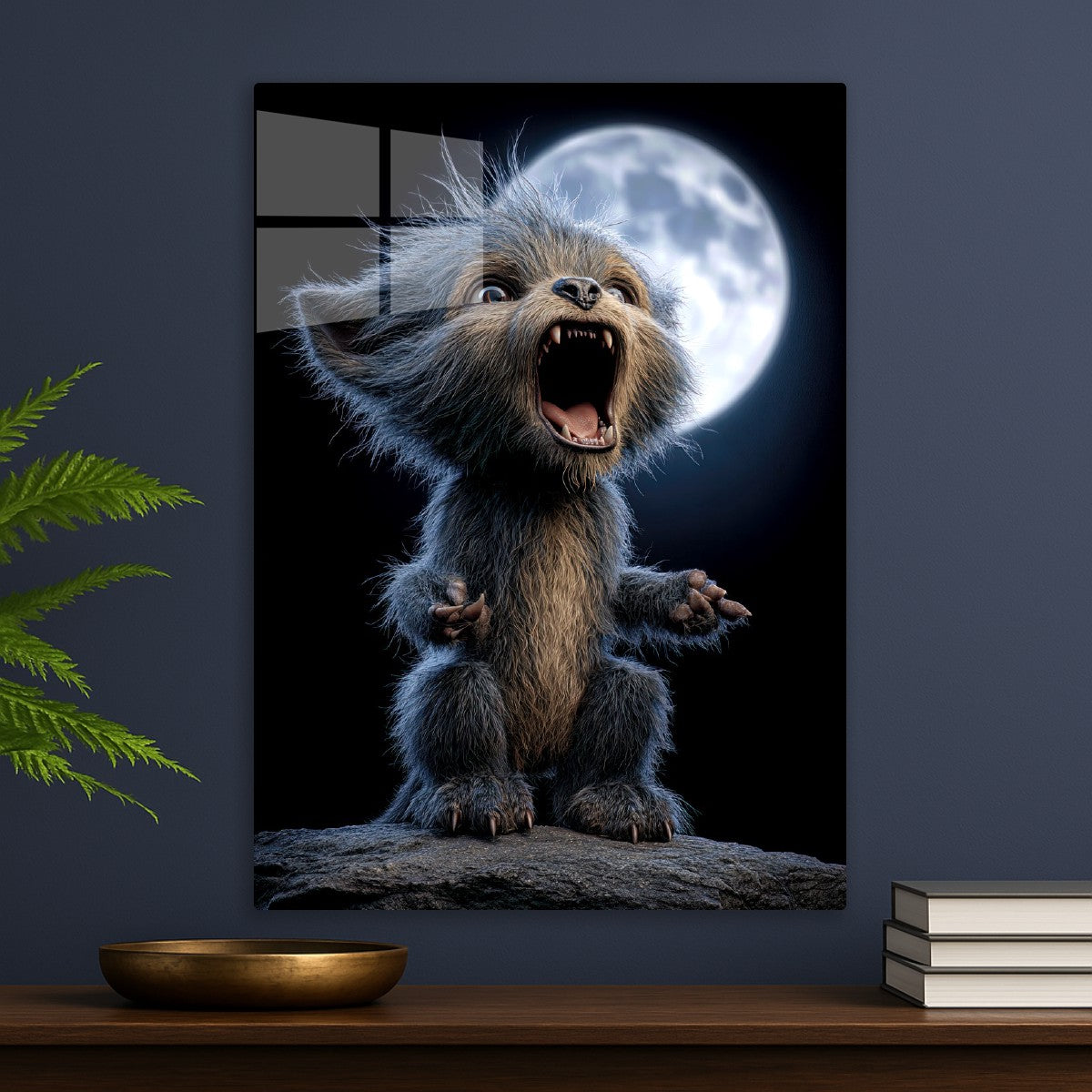 Werewolf Cub Howls At The Moon
