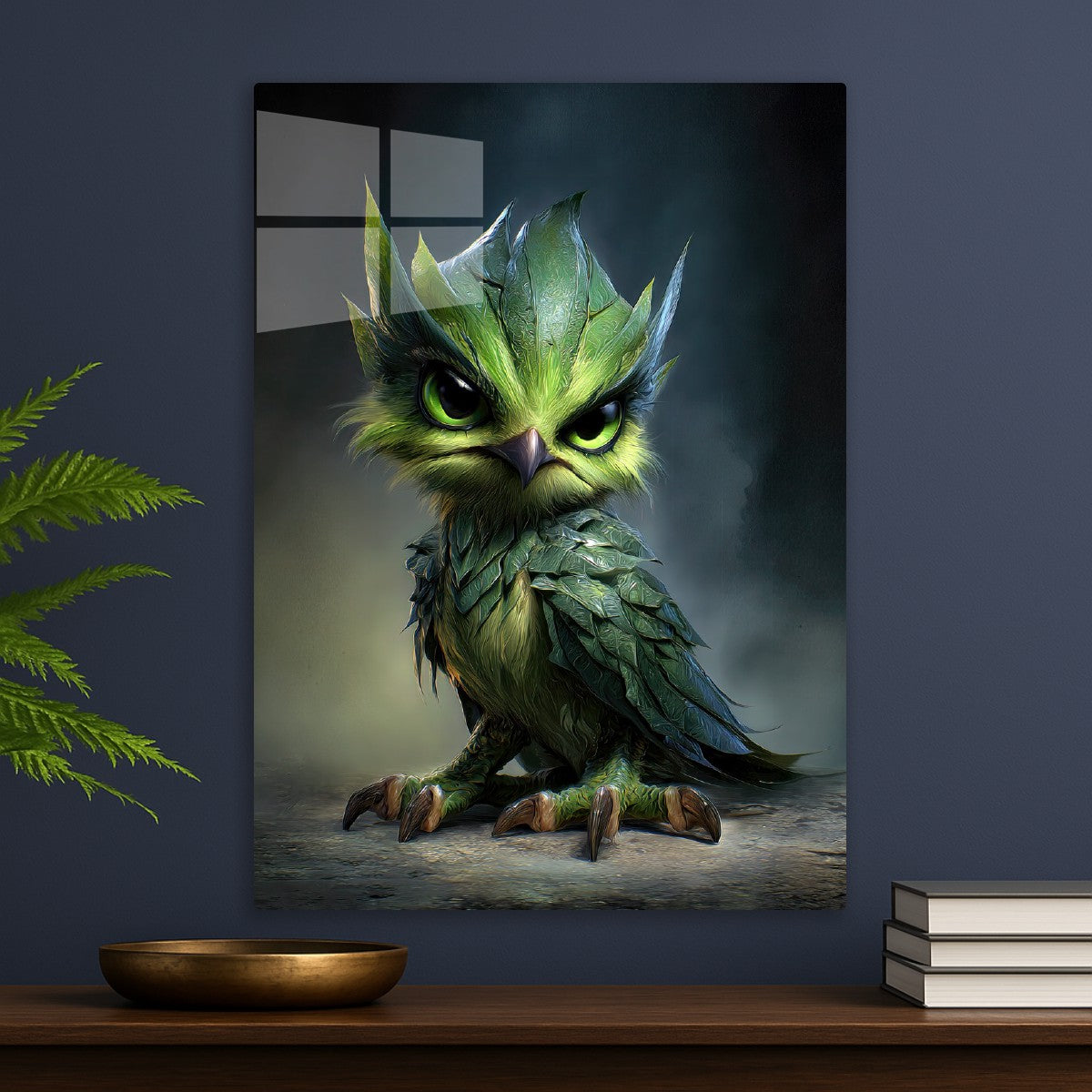 A striking, green-hued creatur