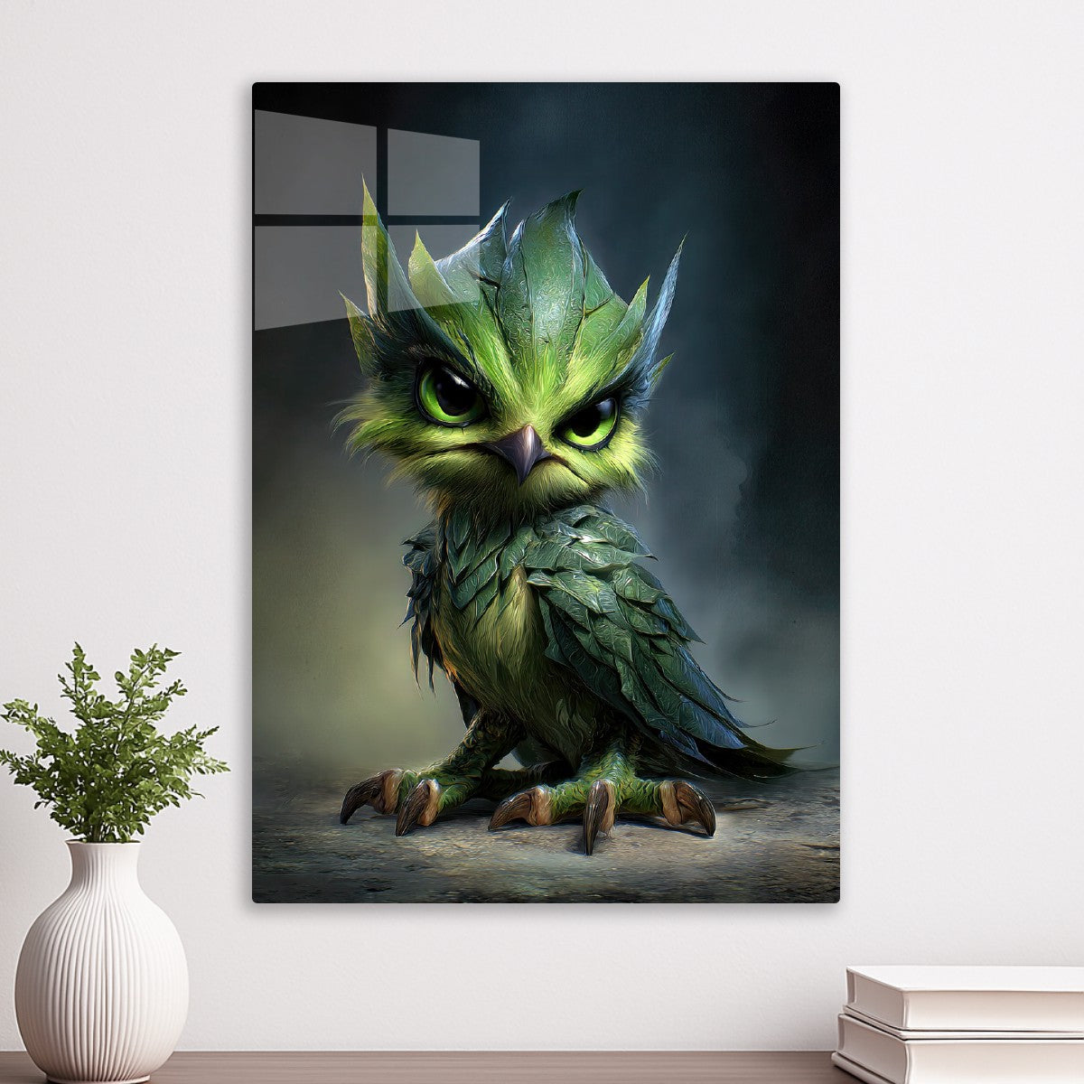 A striking, green-hued creatur