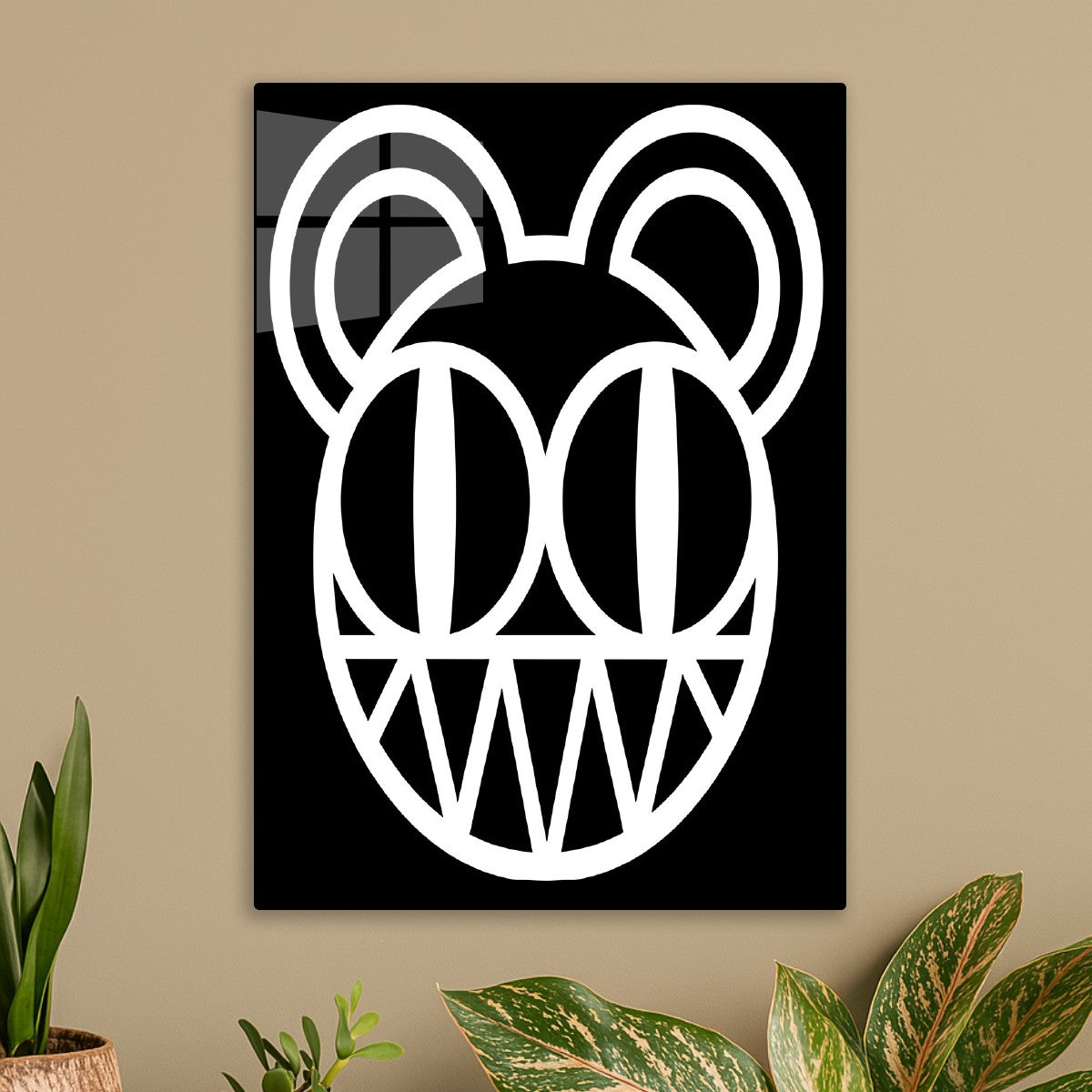 Radiohead Bear Face Outline