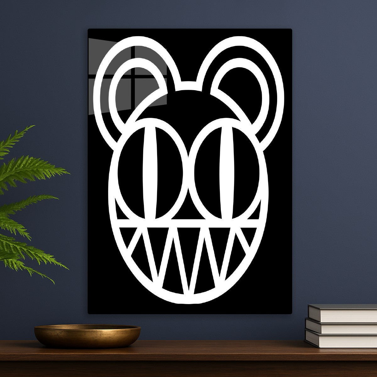 Radiohead Bear Face Outline