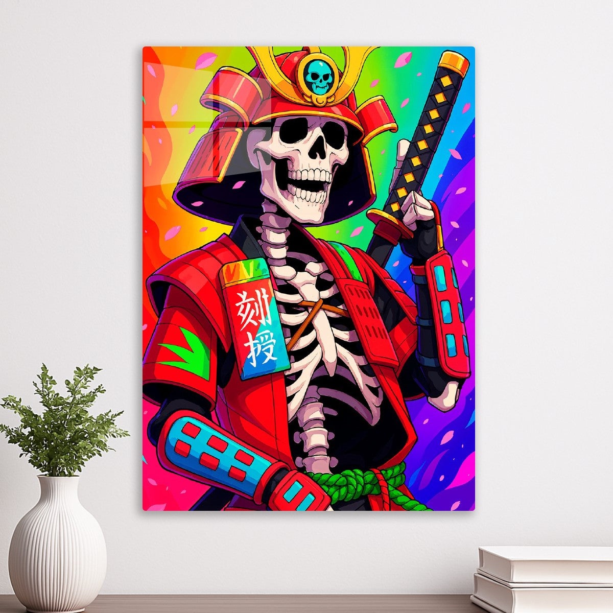 Neon Skeleton Samurai