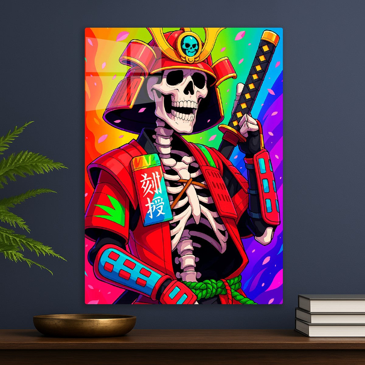 Neon Skeleton Samurai