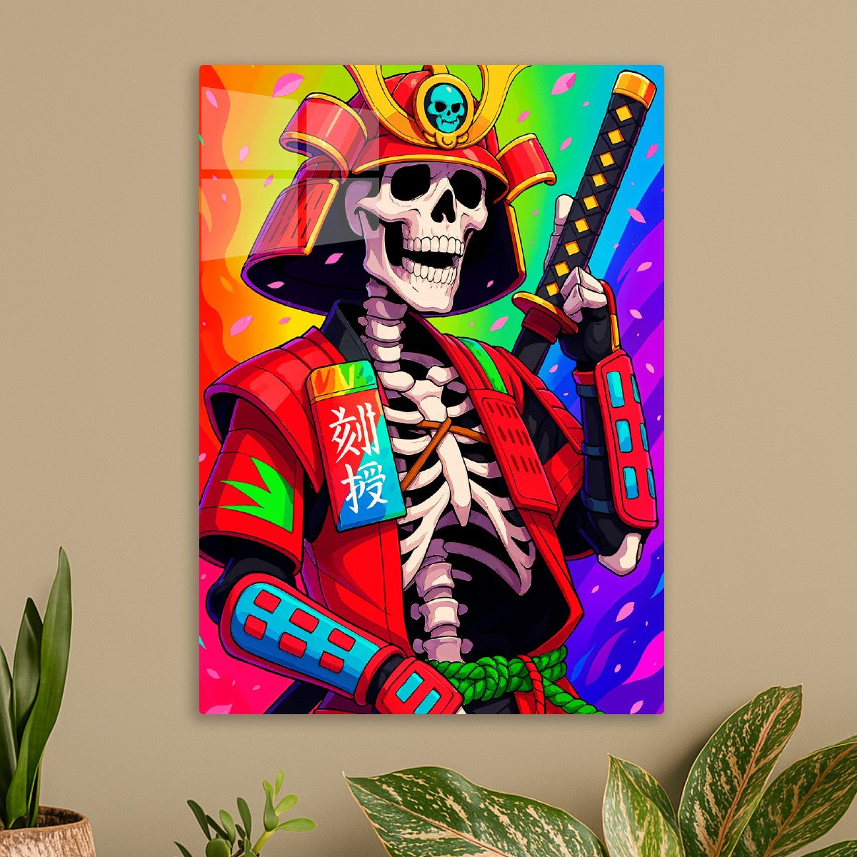 Neon Skeleton Samurai