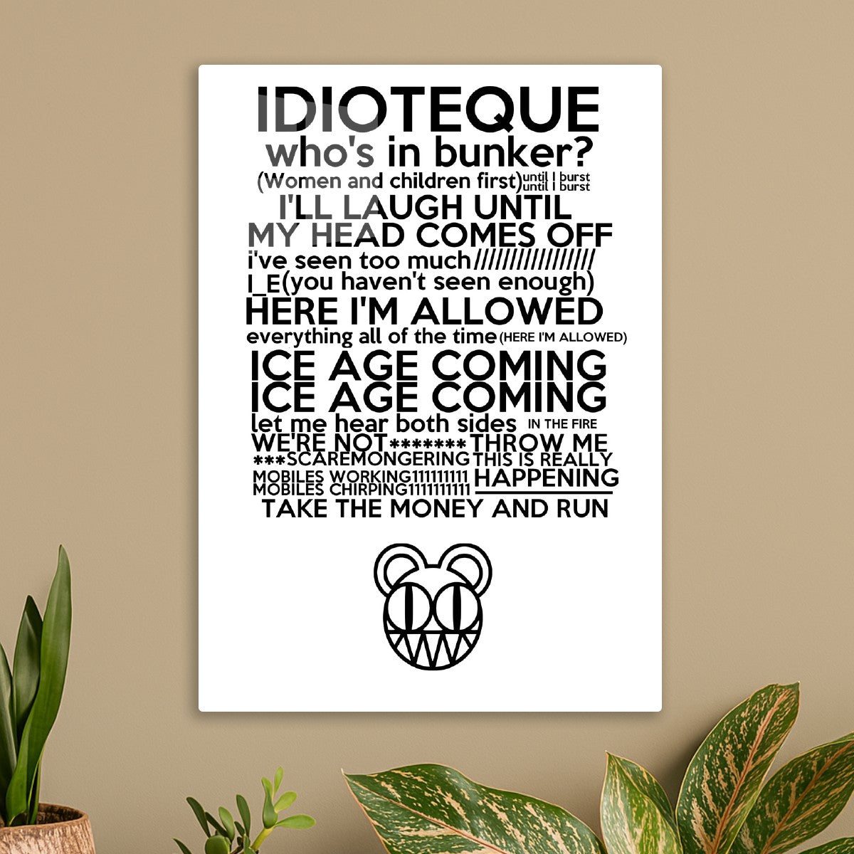 Idioteque Lyrics Art Radiohead