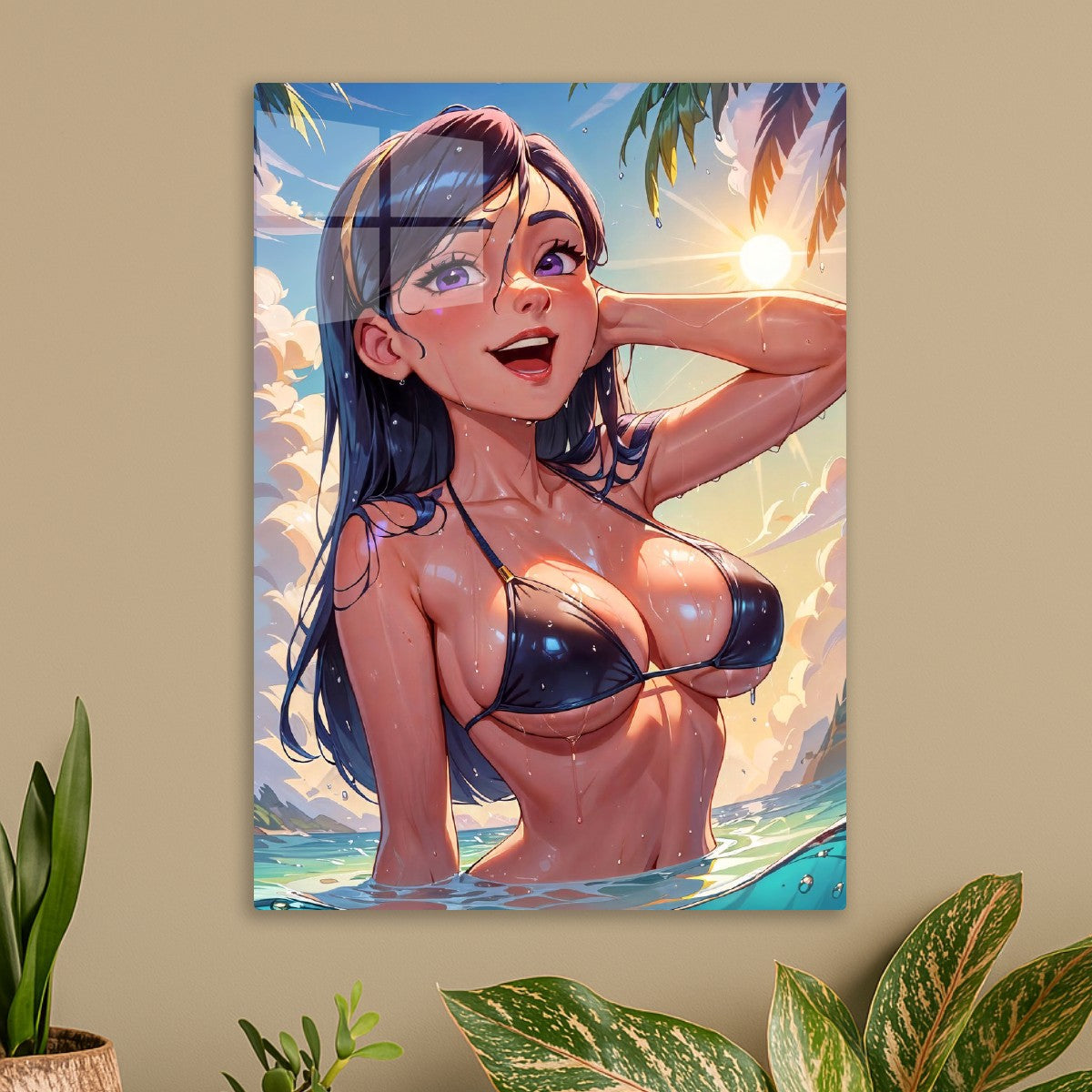 Sun Bathing Beach Girl