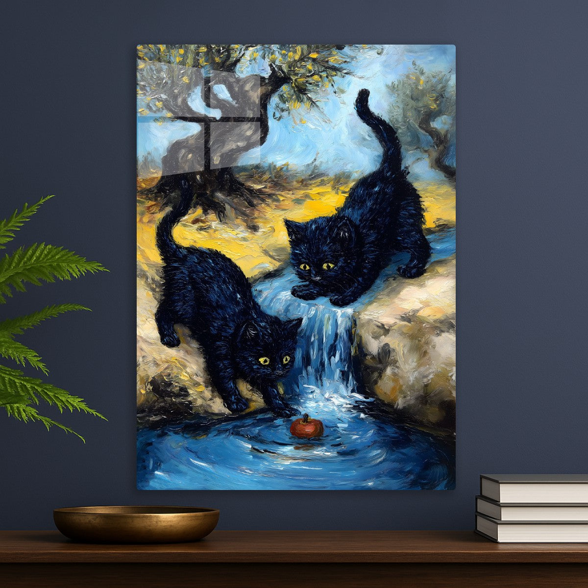 Curious Cats at the Stream