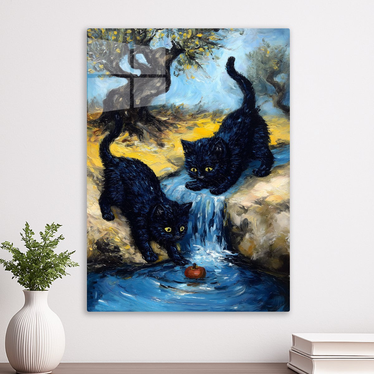 Curious Cats at the Stream