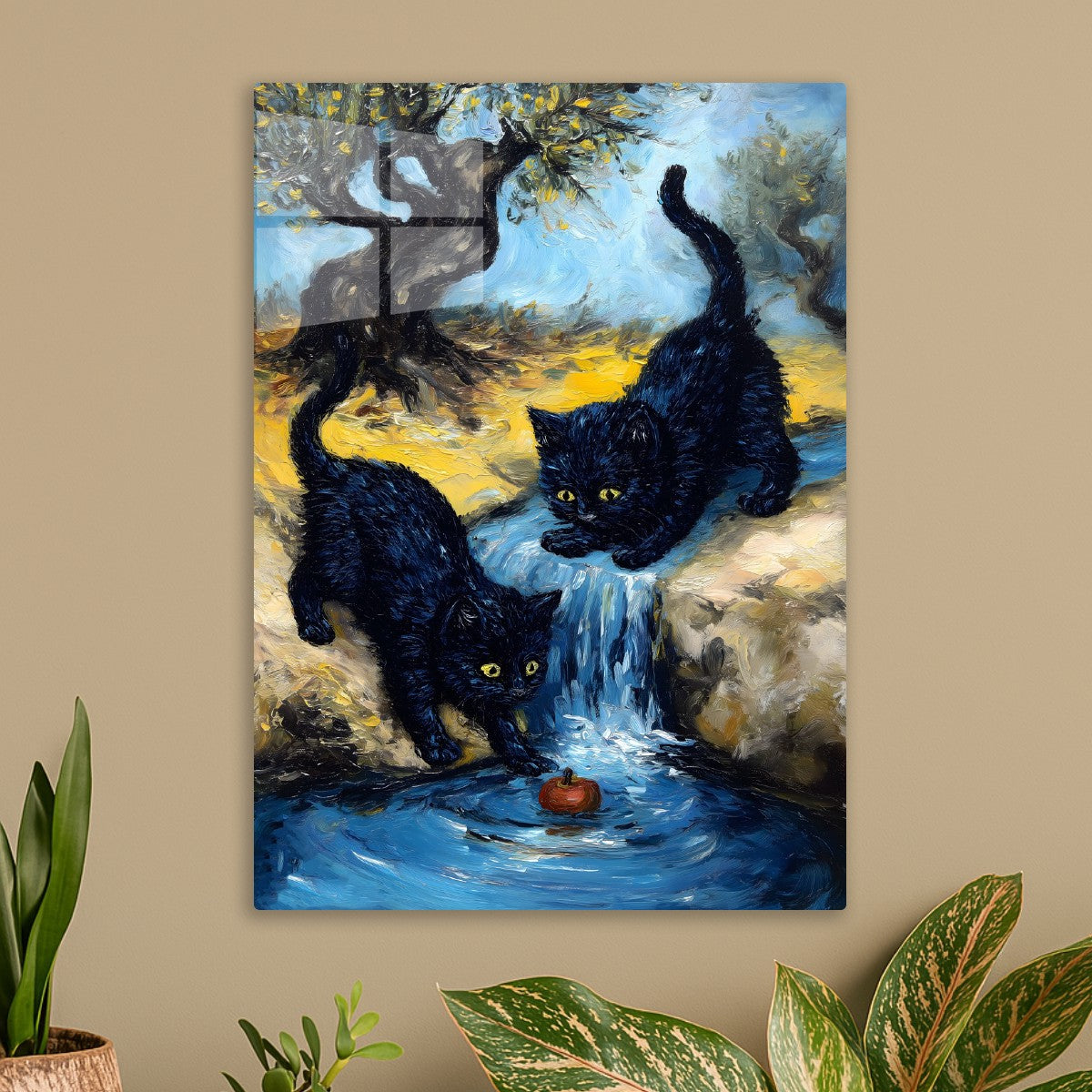 Curious Cats at the Stream