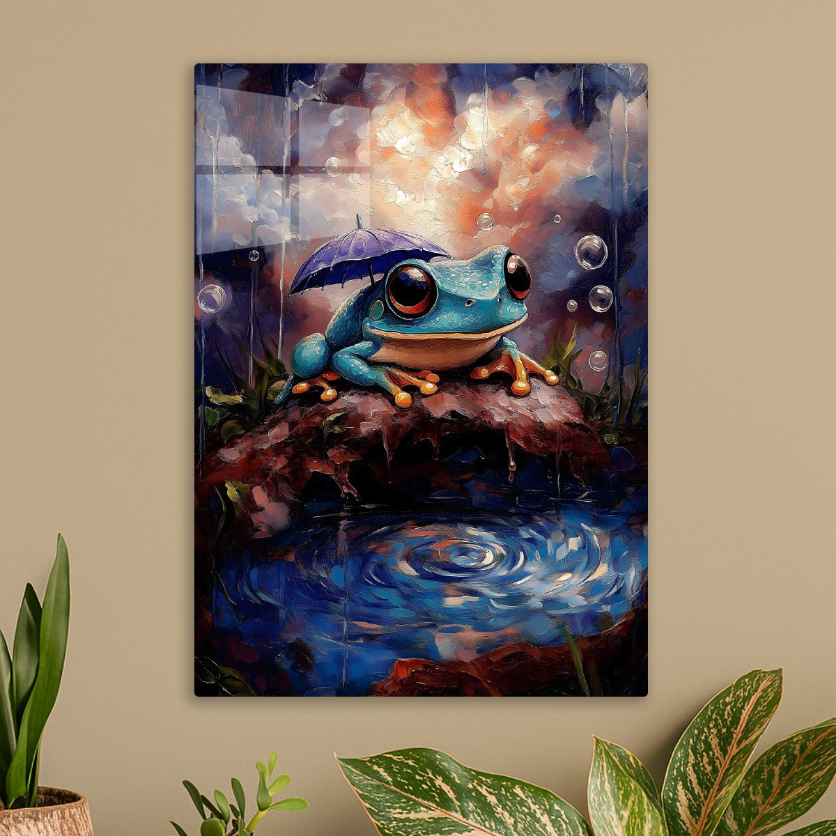 The Pensive Frog's Umbrella