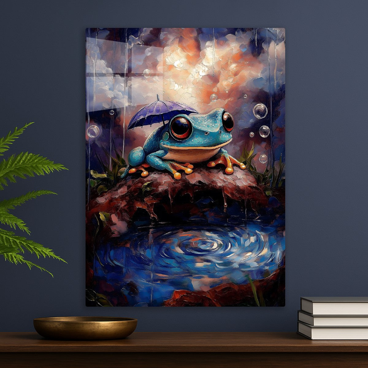 The Pensive Frog's Umbrella
