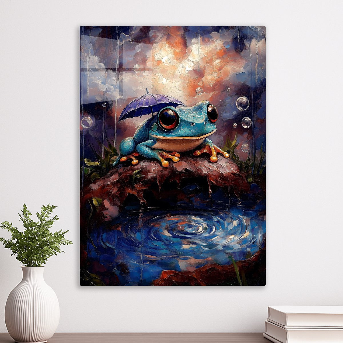 The Pensive Frog's Umbrella